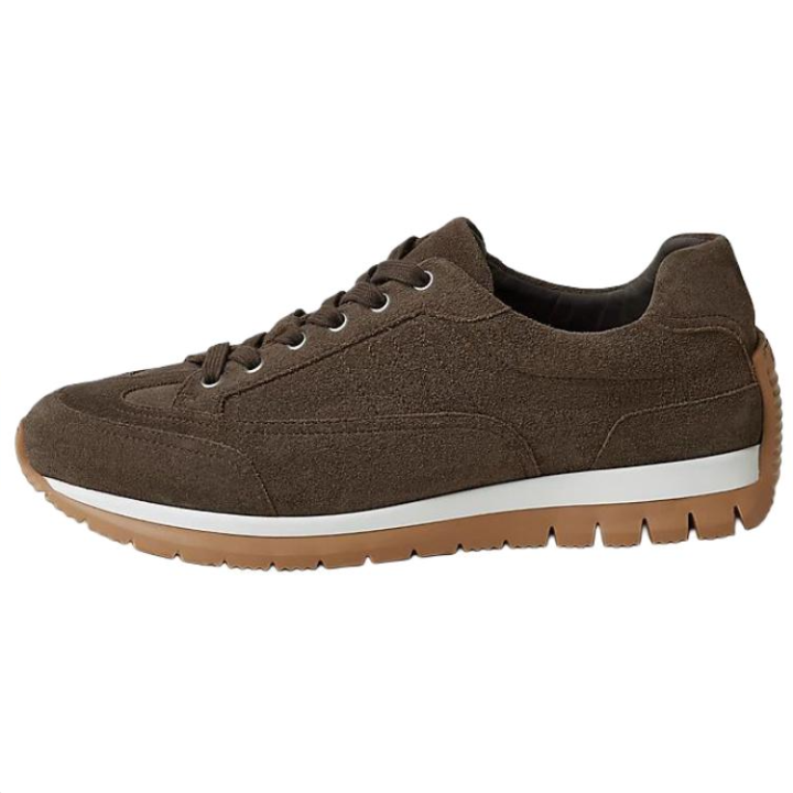 HERMES HERMES Libera Low top Casual Shoes 3.5cm Men's Bark Color