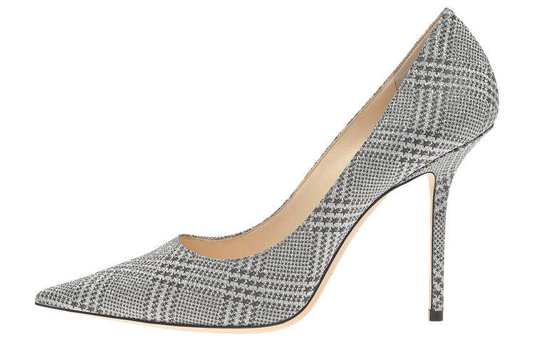 Jimmy Choo LOVE 100 Slim Heel High Heels Women's Gray Black
