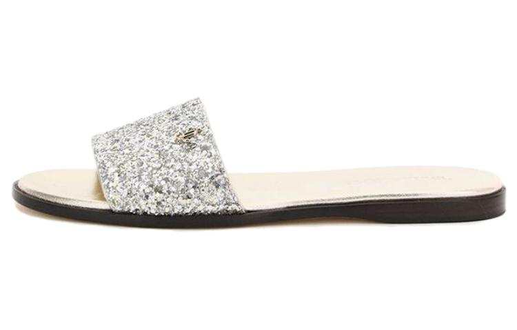 Jimmy Choo Minea Slide Slippers Women's Silver