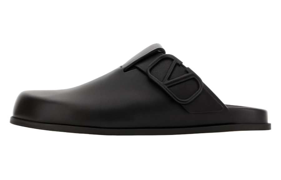 Valentino VLogo Signature Closed Toe Slippers Men's Black