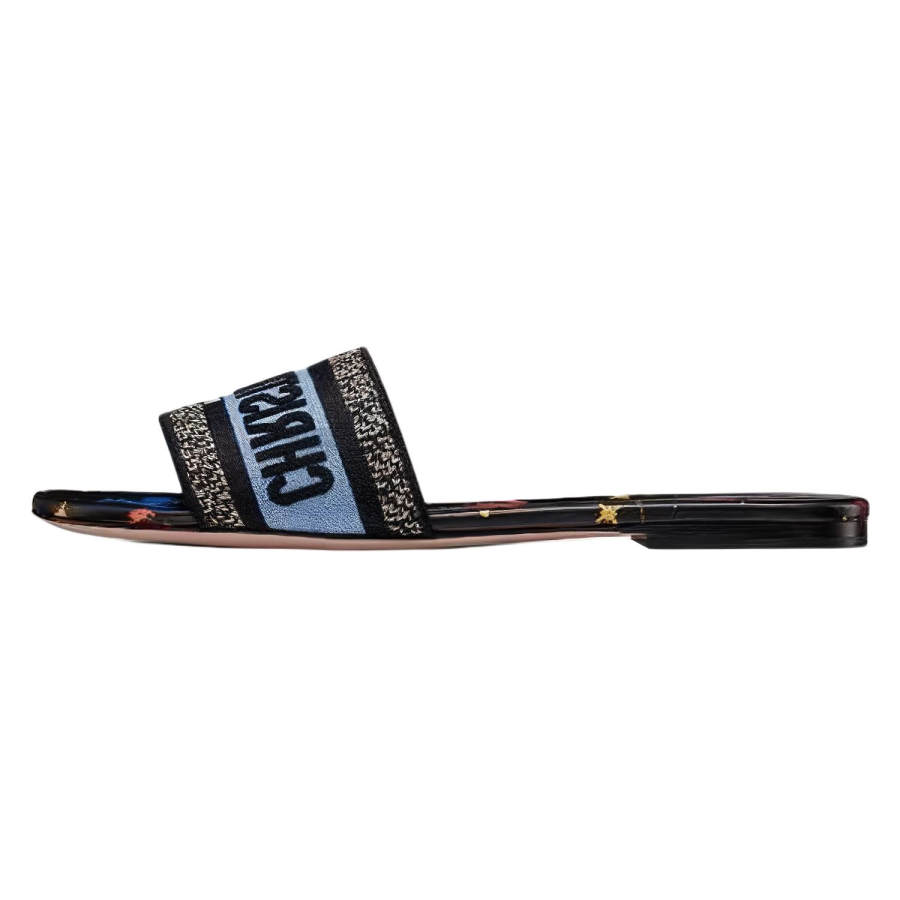DIOR DIOR Dway Slide Sandals Black Multicolor Women's