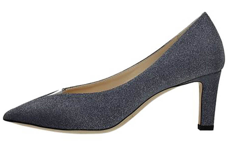 Jimmy Choo BAKER Slip on Chunky Heel High Heels 6.5cm Women's Gray