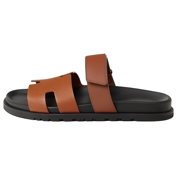 HERMES HERMES Chypre Slide Slippers 1.2cm Men's Brown