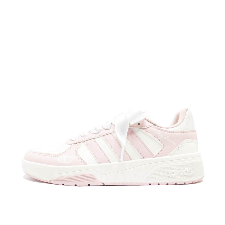 Adidas Adidas COURTBEAT Submissive Coverage Abrasion Resistant Slip Resistant Low top Skateboard Shoes Unisex Pink White