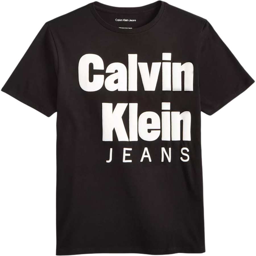 Calvin Klein T Shirts Men's Black Crew Neck Moderate