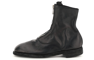 GUIDI Leather Ankle Boots Women's Black