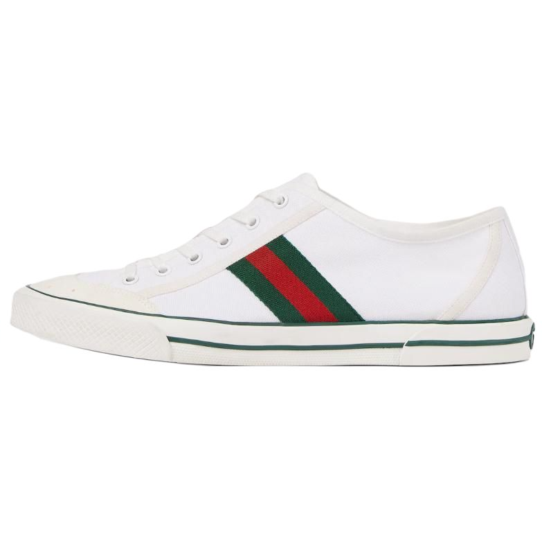 GUCCI Tennis 1977 Low top Canvas Shoes 1.5cm Men's White