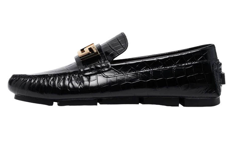 VERSACE VERSACE Greca Loafer Croc Black
