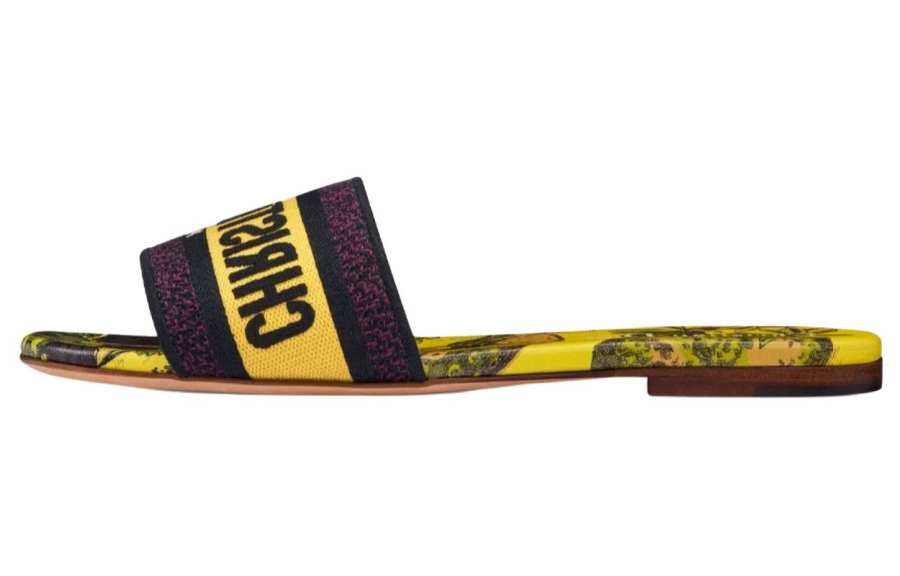 DIOR Dway Slip Resistant Slip Resistant Slide Slippers Women's Yellow