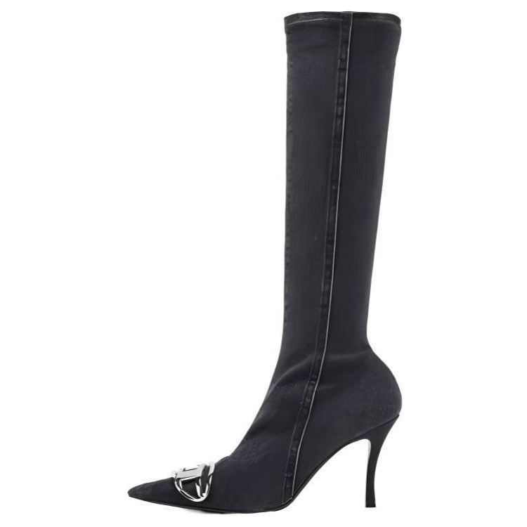 DIESEL D Venus Denim Knee high Boots Women's Black