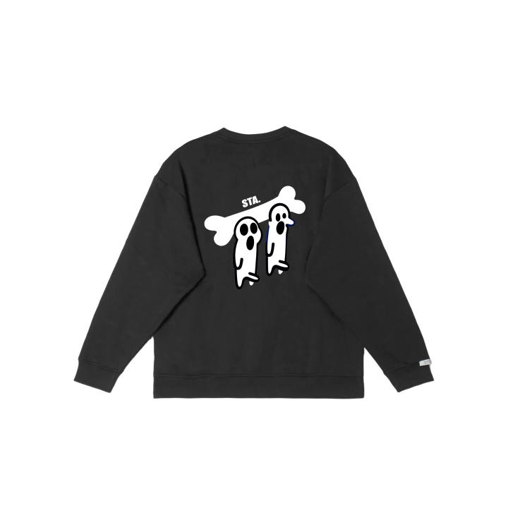 Adidas Adidas LABEL Sweatshirts Unisex Black Crew Neck Moderate