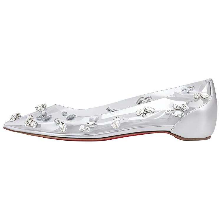 Christian Louboutin CL DEGRA QUEENIE Casual Shoes Women's Silver