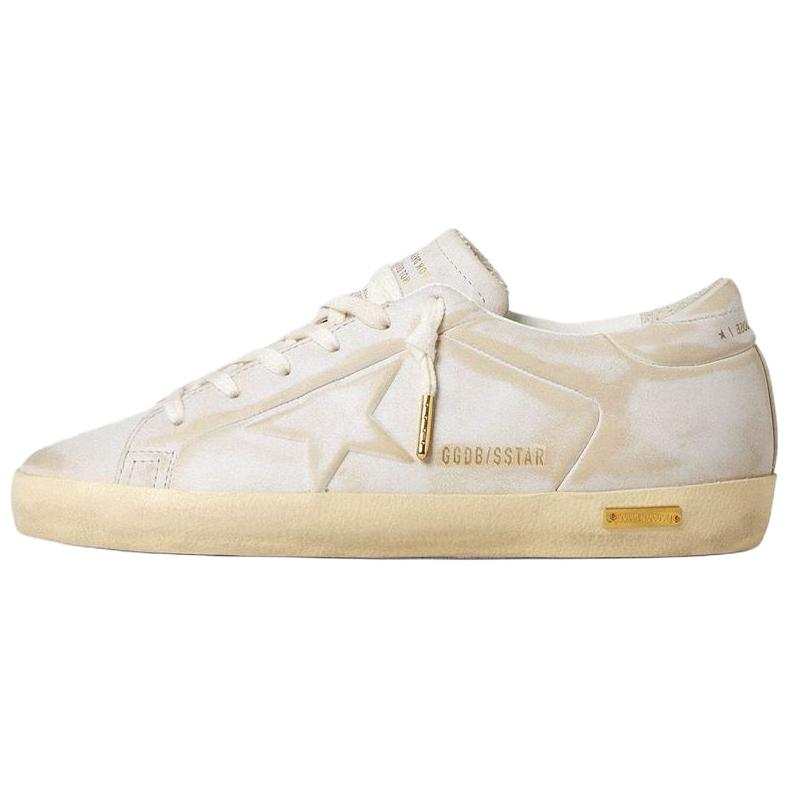 Golden Goose Super Star Cow Leather Low top Skateboard Shoes Women's White