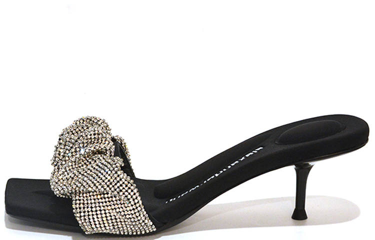 Alexander Wang Rhinestone Slide Slippers Women's Black