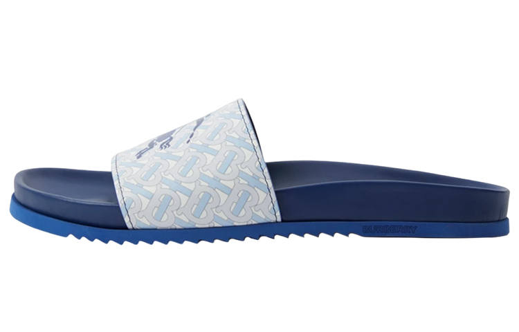 Burberry Burberry EKD Monogram-print Leather Slides