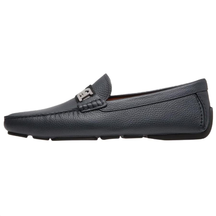 BALLY Calfskin Casual Shoes Men's Blue