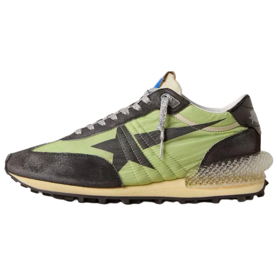 Golden Goose Marathon Cow Leather Low top Casual Shoes Men's Green