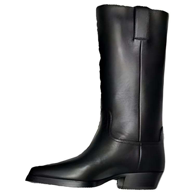 CHANEL Knee high Boots Women's Black
