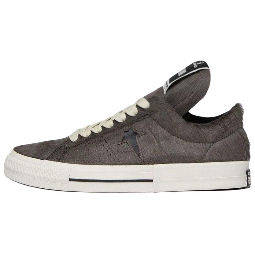 Rick Owens DRKSHDW HO25 ONESTR X Converse Collaboration Onestr Cow Leather Low top Skateboard Shoes Unisex Dark Gray