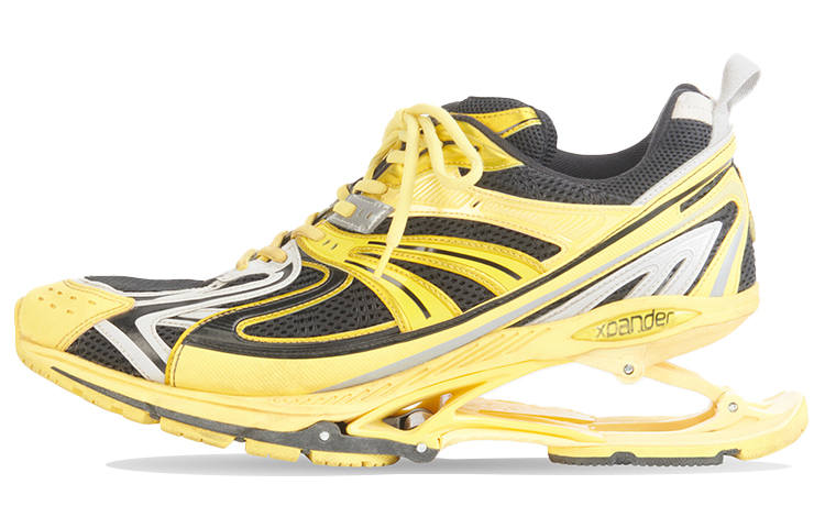 Balenciaga X Pander Low top Sports Casual Shoes Men's Yellow, Black & Gray Multicolor