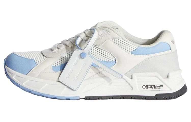 OFF-WHITE OFF WHITE Leather Low top Casual Shoes Women's Gray Blue