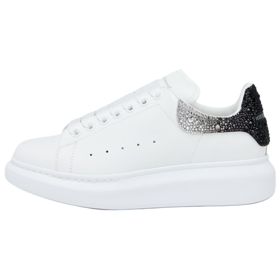 Alexander McQueen Oversized Sneaker Cow Leather Low top Casual Shoes Women's White