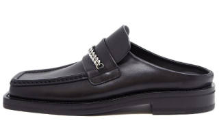 Martine Rose square-toe leather loafers Women's