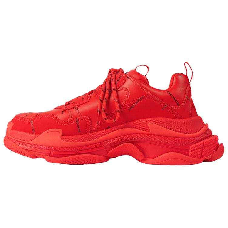 Balenciaga Triple S Allover Logo Red Women's