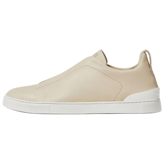Ermenegildo Zegna Triple Stitch Low top Skateboard Shoes Men's Light Beige