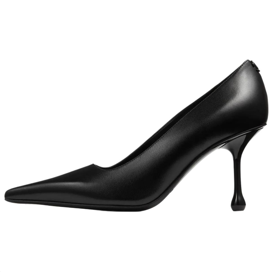 Jimmy Choo Ixia Leather Slim Heel High Heels 8cm Women's Black