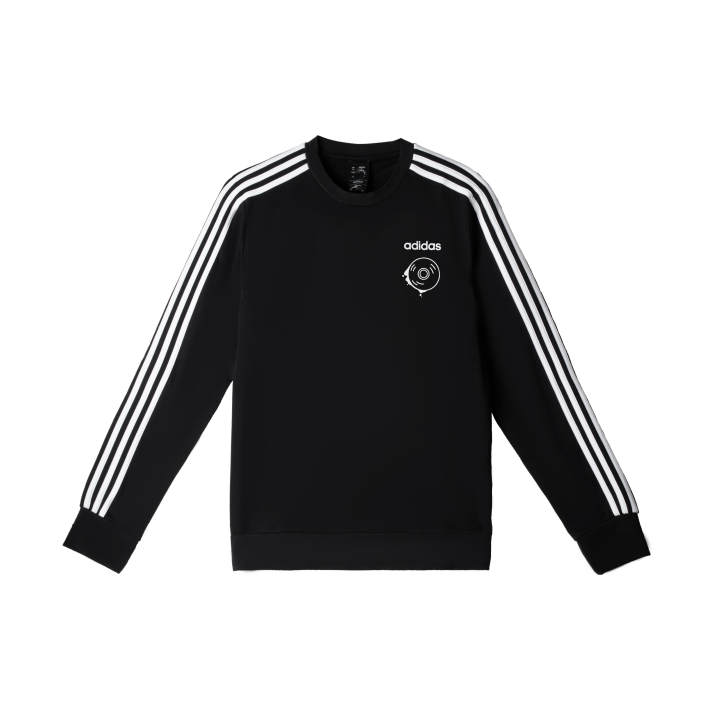 Adidas Adidas Sweatshirts Men's Black Crew Neck Moderate