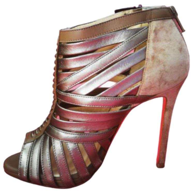 Christian Louboutin CL LUBOTING Karina Roman Sandals 12cm Women's Silver