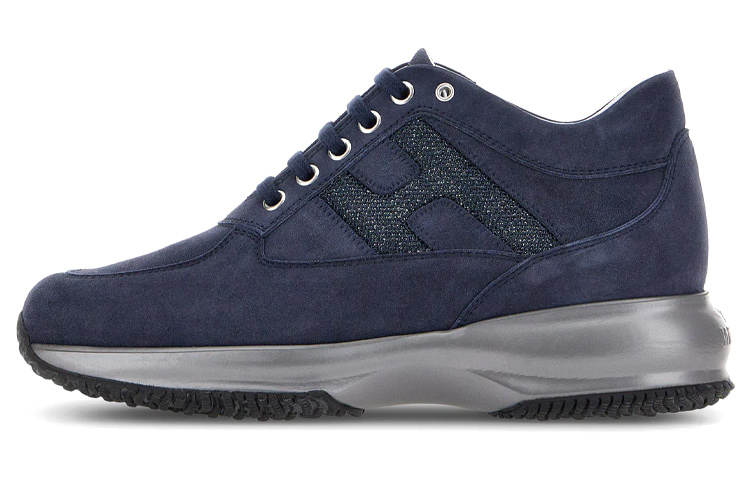 HOGAN Interactive Leather Low top Casual Shoes Women's Blue
