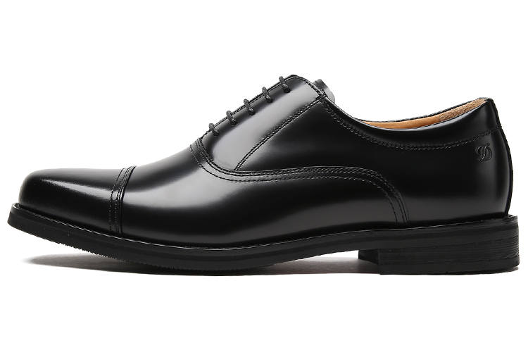 S.T.Dupont S. T.DUPONT Top Grain Cow Leather Dress Shoes Men's Black