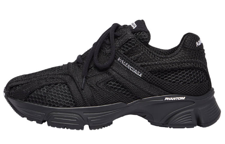 Balenciaga Phantom Textile, Mesh Low top Running Shoes Men's Black
