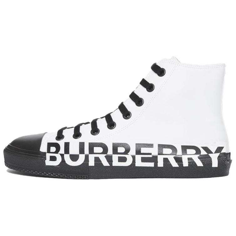 Burberry High top Canvas Shoes Men's Black White