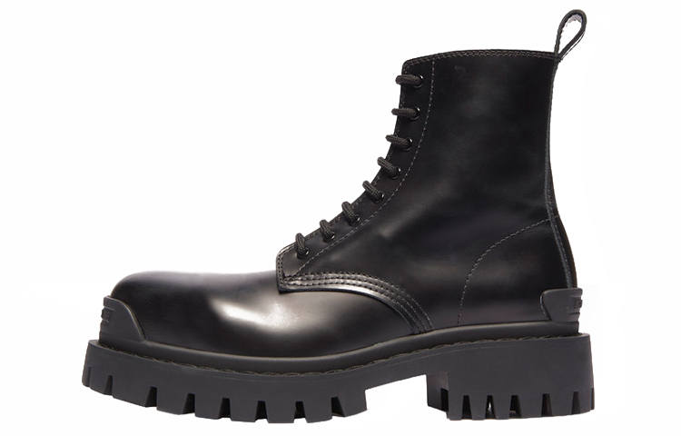 Balenciaga Strike Lace Up Boot Black Women's