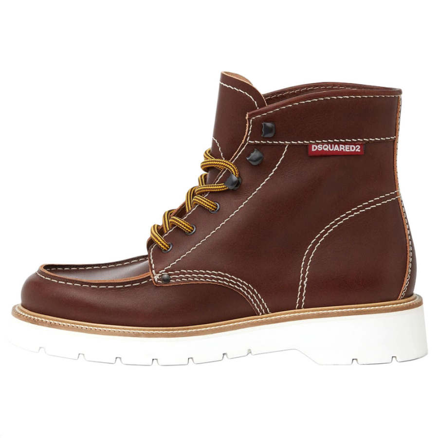 DSQUARED 2 DSQUARED 2 Explorer Leather Ankle Boots Men's Umber