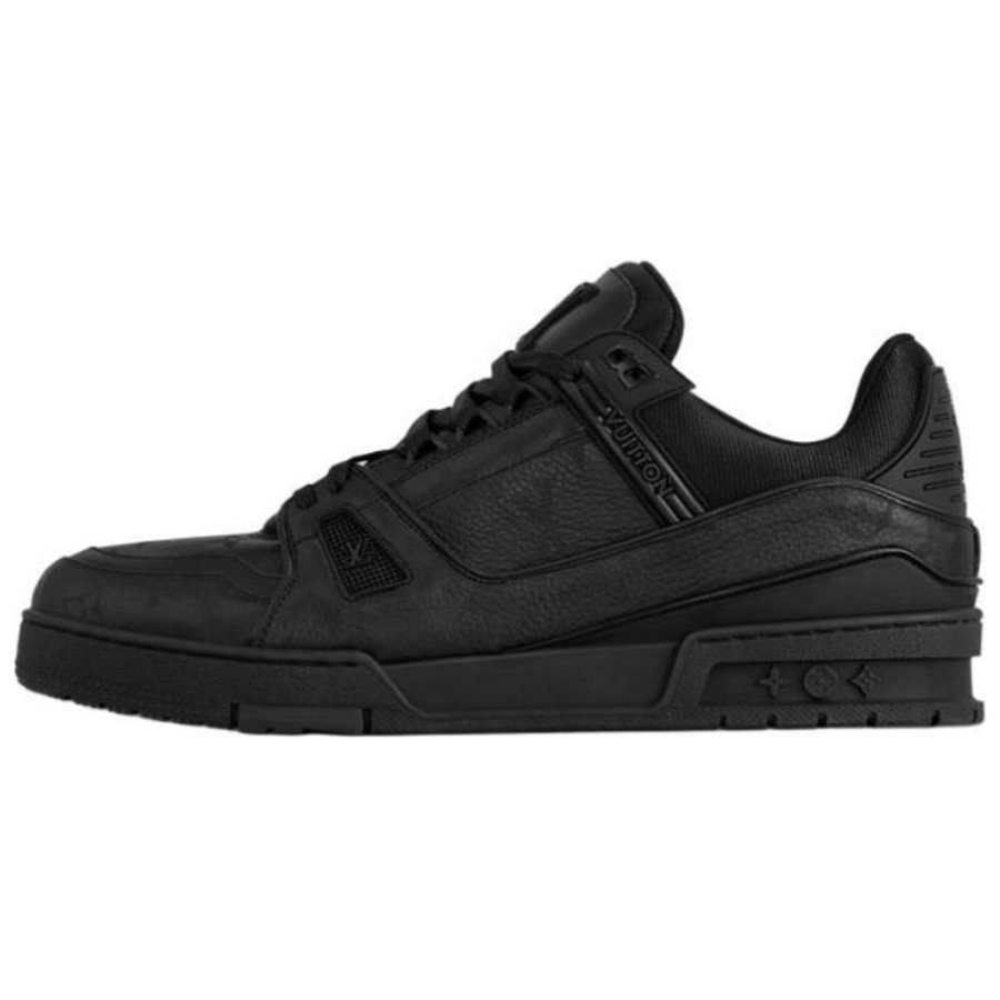 LOUIS VUITTON Trainer 2025 Spring Summer Men's Collection Low top Skateboard Shoes Men's Black
