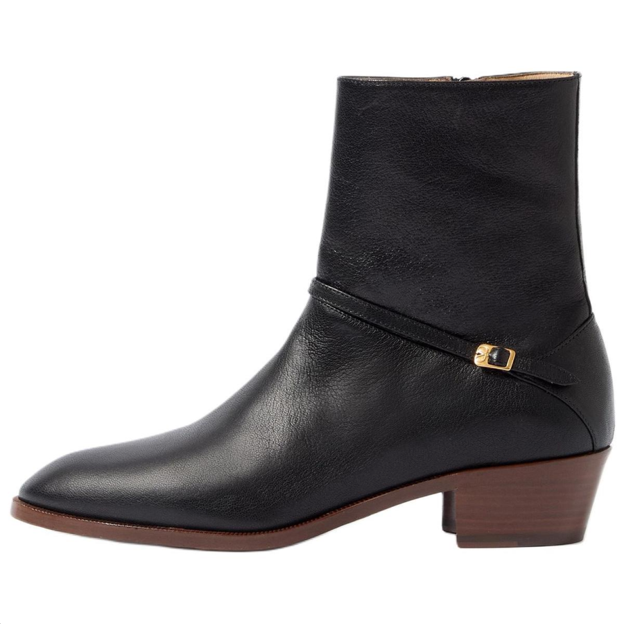 Valentino Pat Almond Toe Ankle Boots