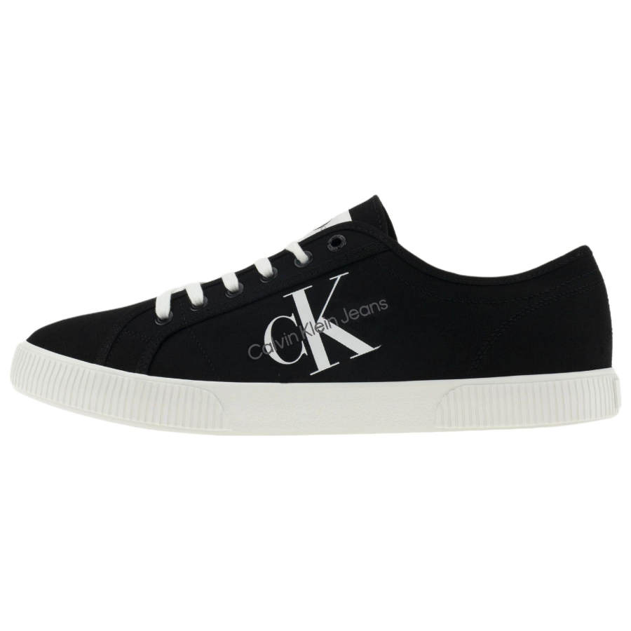 CKJ CALVIN KLEIN JEANS Fabric Low top Skateboard Shoes Men's Black