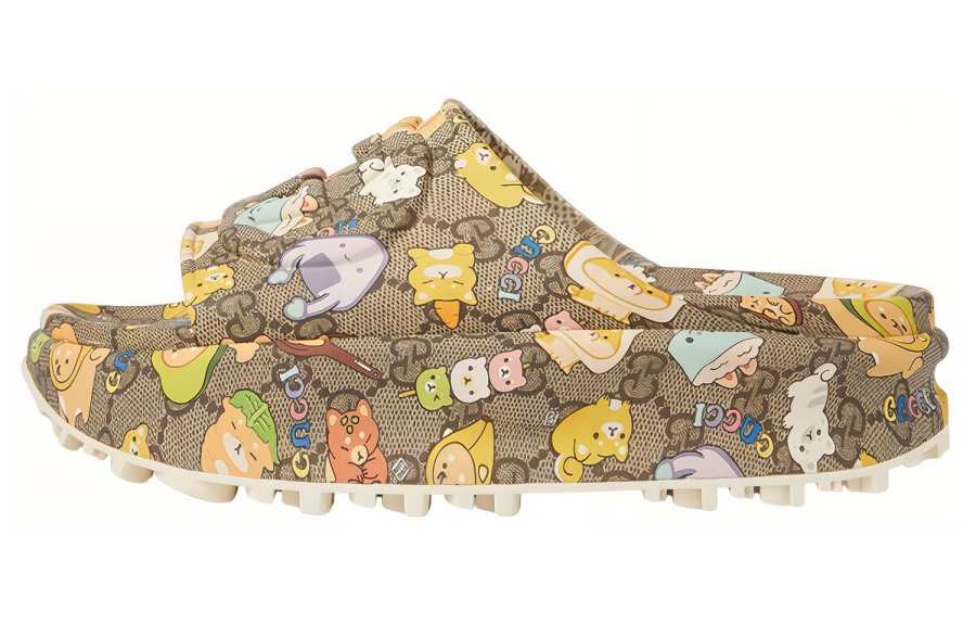 Gucci Pikarar x Gucci Wmns Slide Sandal 'GG Animal Print' Women's