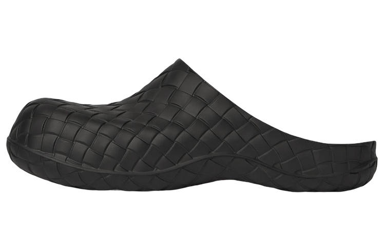 Bottega Veneta Beebee Platform Closed Toe Slippers Men's Black