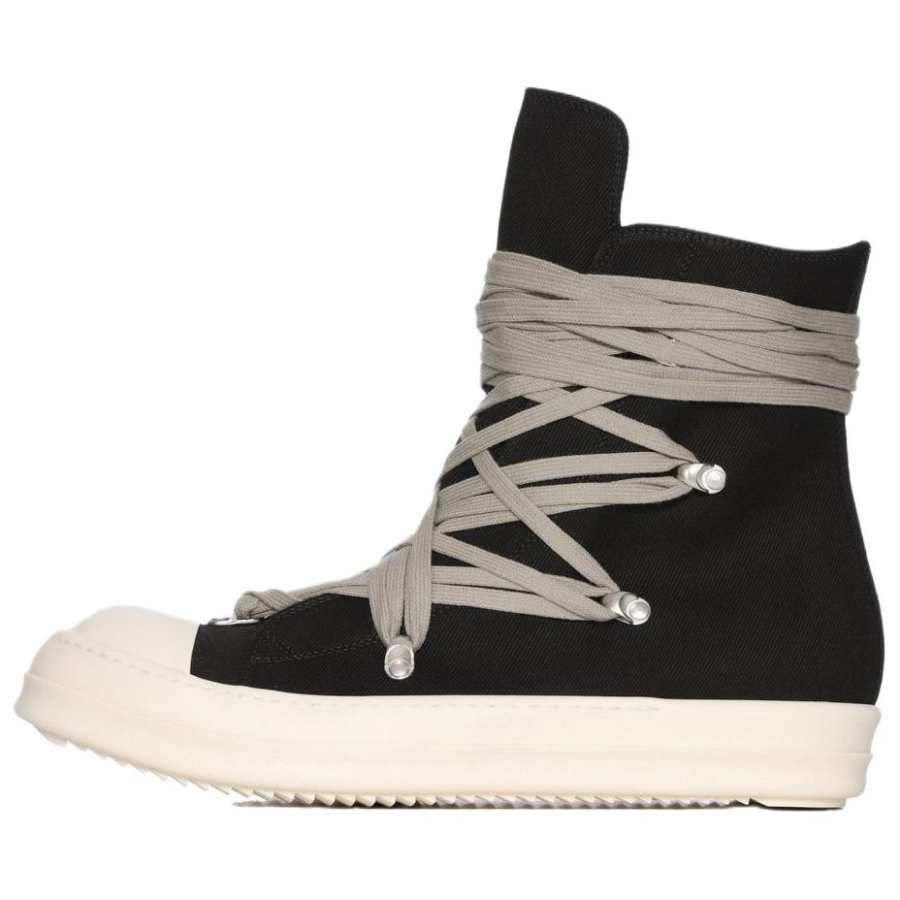 Rick Owens DRKSHDW High top Canvas Shoes 3.5cm Women's Black