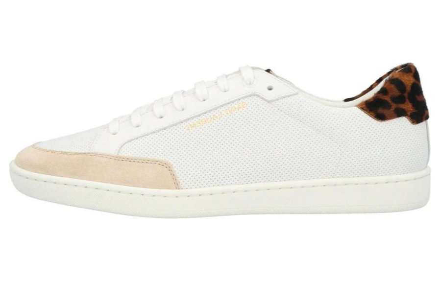 SAINT LAURENT Court Classic Low top Skateboard Shoes Women's White