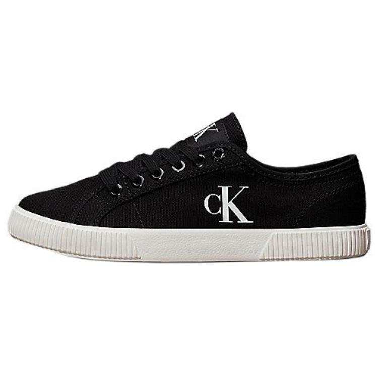 CKJ CALVIN KLEIN JEANS Low top Canvas Shoes Women's Black