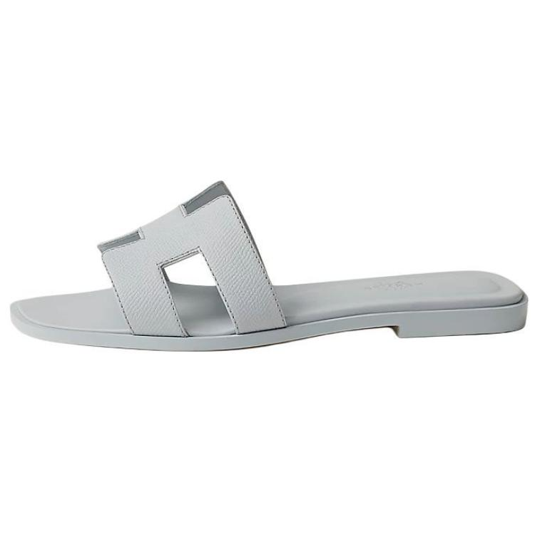 HERMES Oran Slide Slippers Women's Glacier Blue