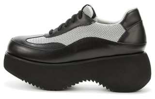 OPENyy Leather Low top Casual Shoes Women's Black