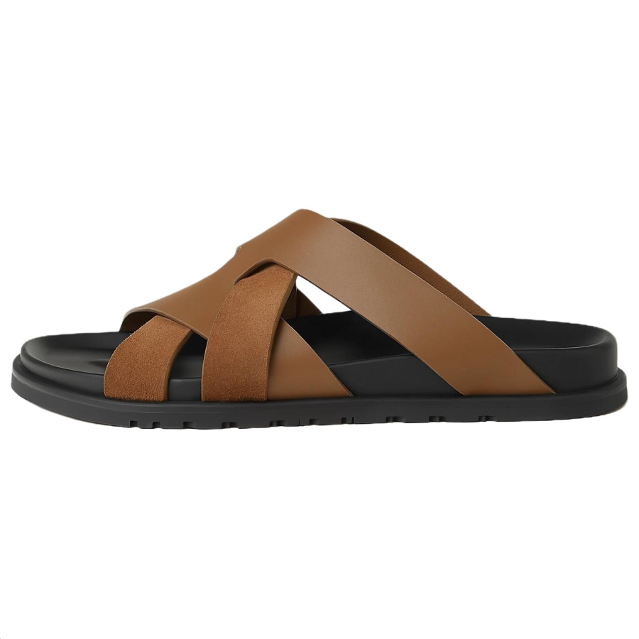 HERMES HERMES Slide Slippers Men's Brown