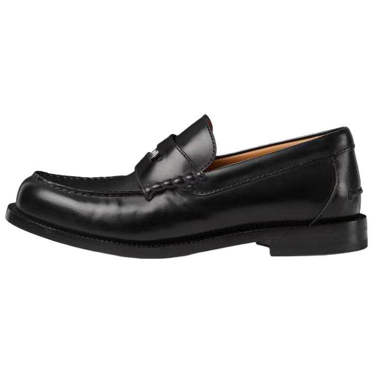 GUCCI GUCCI Leather Loafers Men's Black